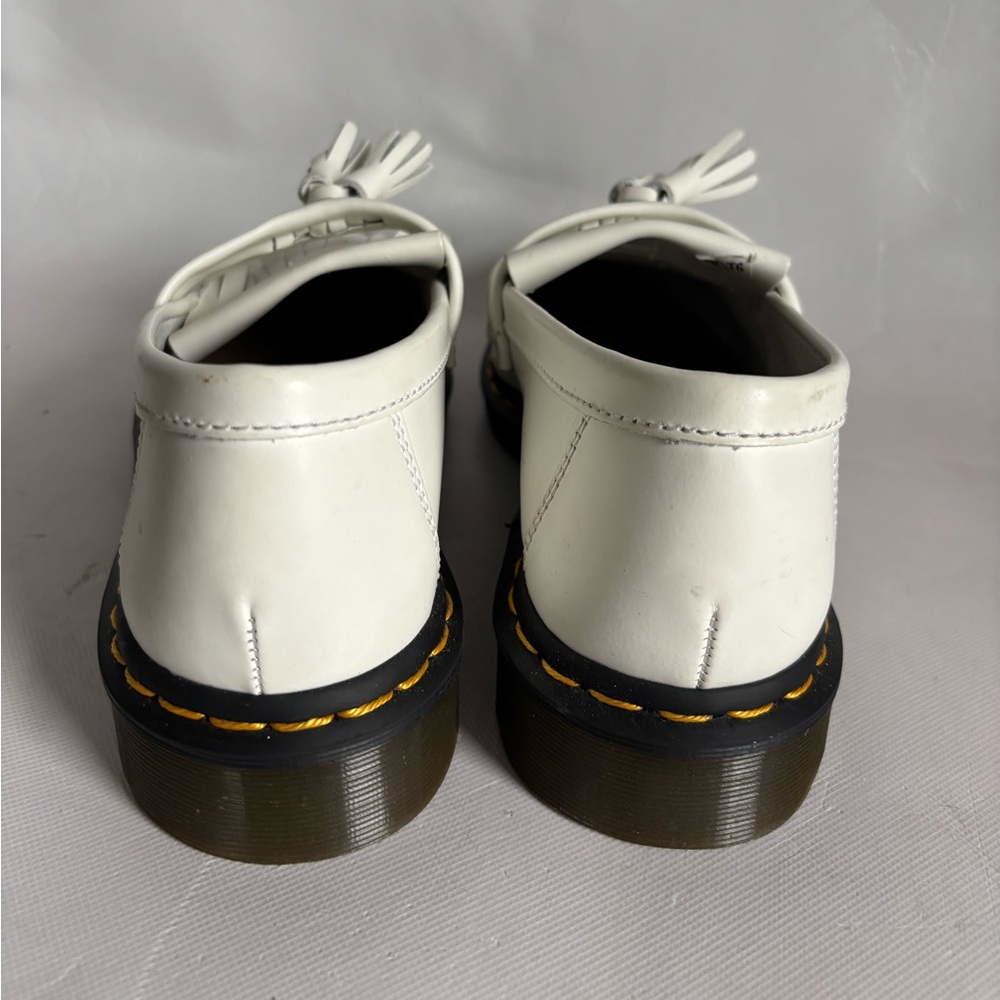 Dr. Martens Women Size 8 Adrian YS White Leather Tassel Loafers NWOT - Picture 5 of 12